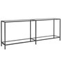 Voir la diapositive 2 : VIDAXL Table console Transparent 200x35x75,5 cm Verre trempe