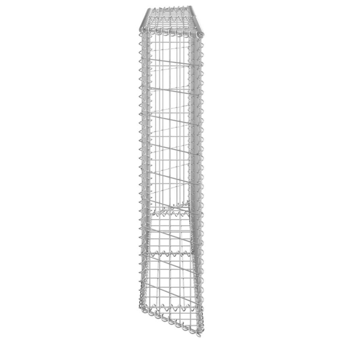 VIDAXL Lit sureleve a gabion en trapeze Acier galvanise 150x20x100 cm