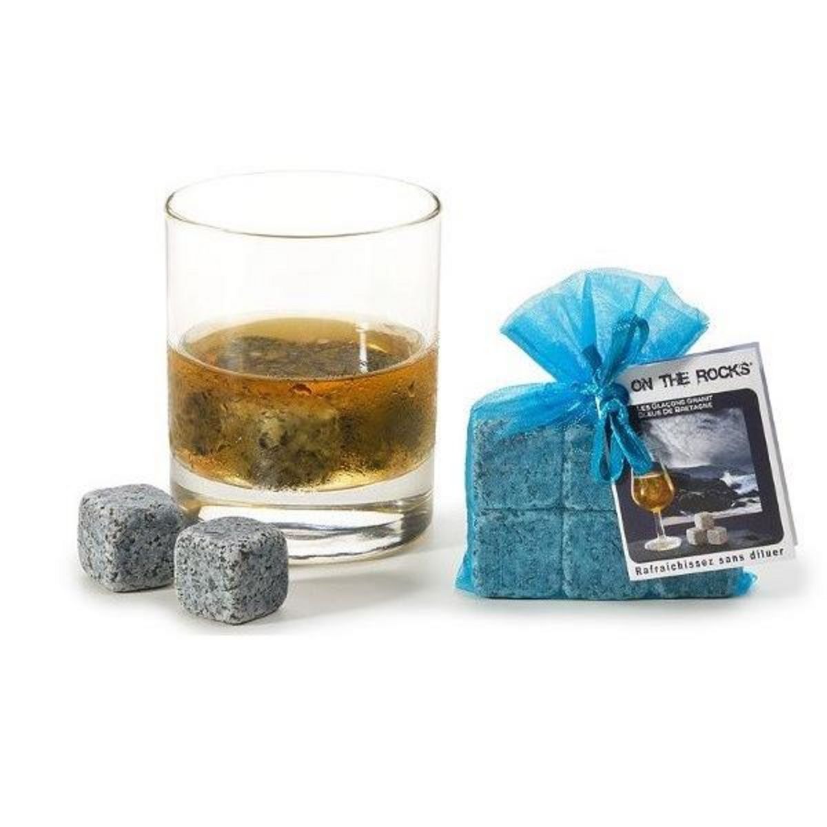 On the rocks Sachet de 6 glaçons en granit de bretagne - on the rocks