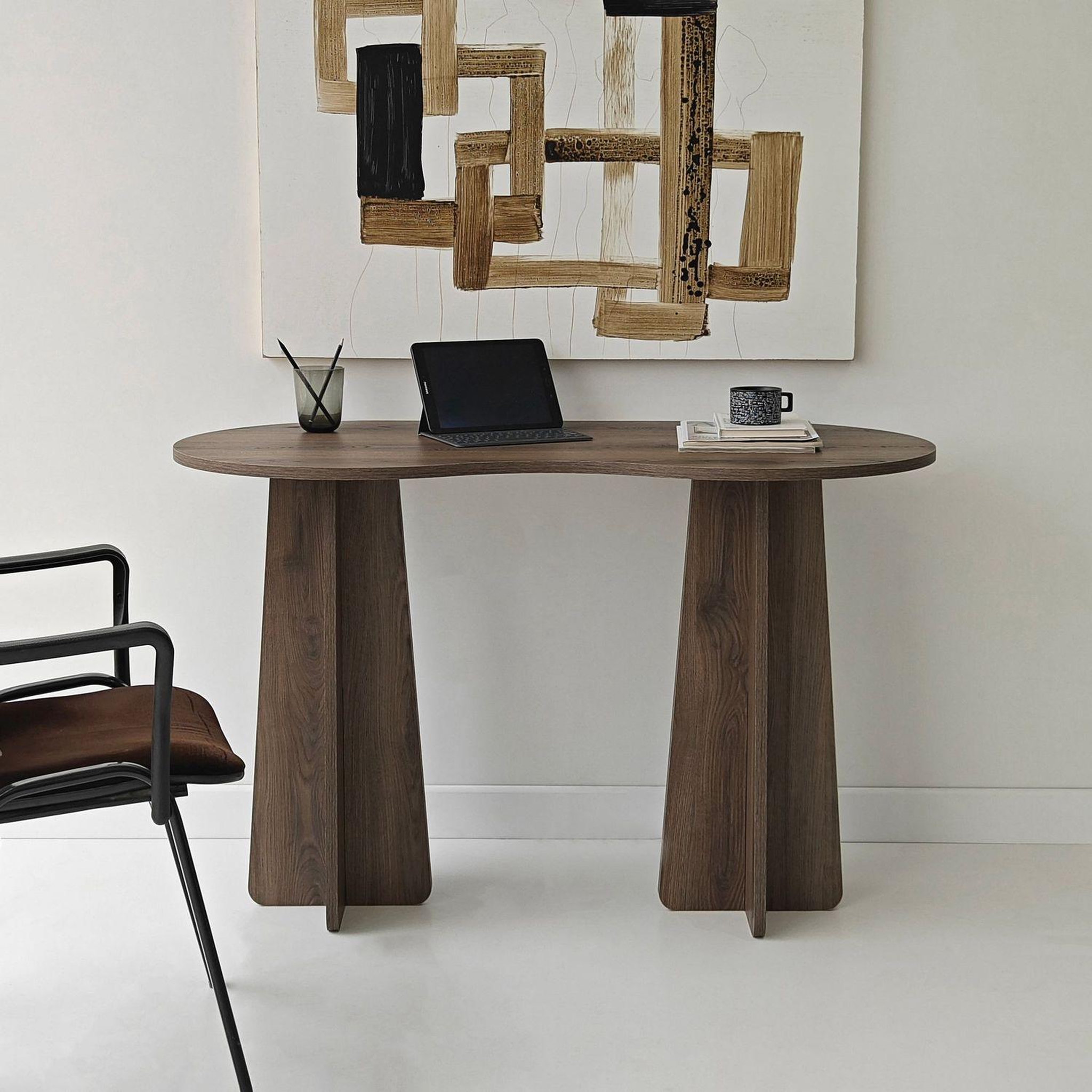 Voir la diapositive 5 : TOILINUX Bureau asymétrique design organique berlin