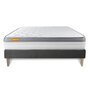Voir la diapositive 2 : SEPTNUITS Matelas + sommier kit gris Memo Zen Mousse à mémoire de forme MAXI épaisseur