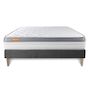 Voir la diapositive 2 : SEPTNUITS Matelas + sommier kit gris Memo Zen Mousse à mémoire de forme MAXI épaisseur