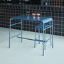 Voir la diapositive 3 : SWEEEK Table haute de jardin métal 4 places, Amelia 120 x 70cm x 95cm