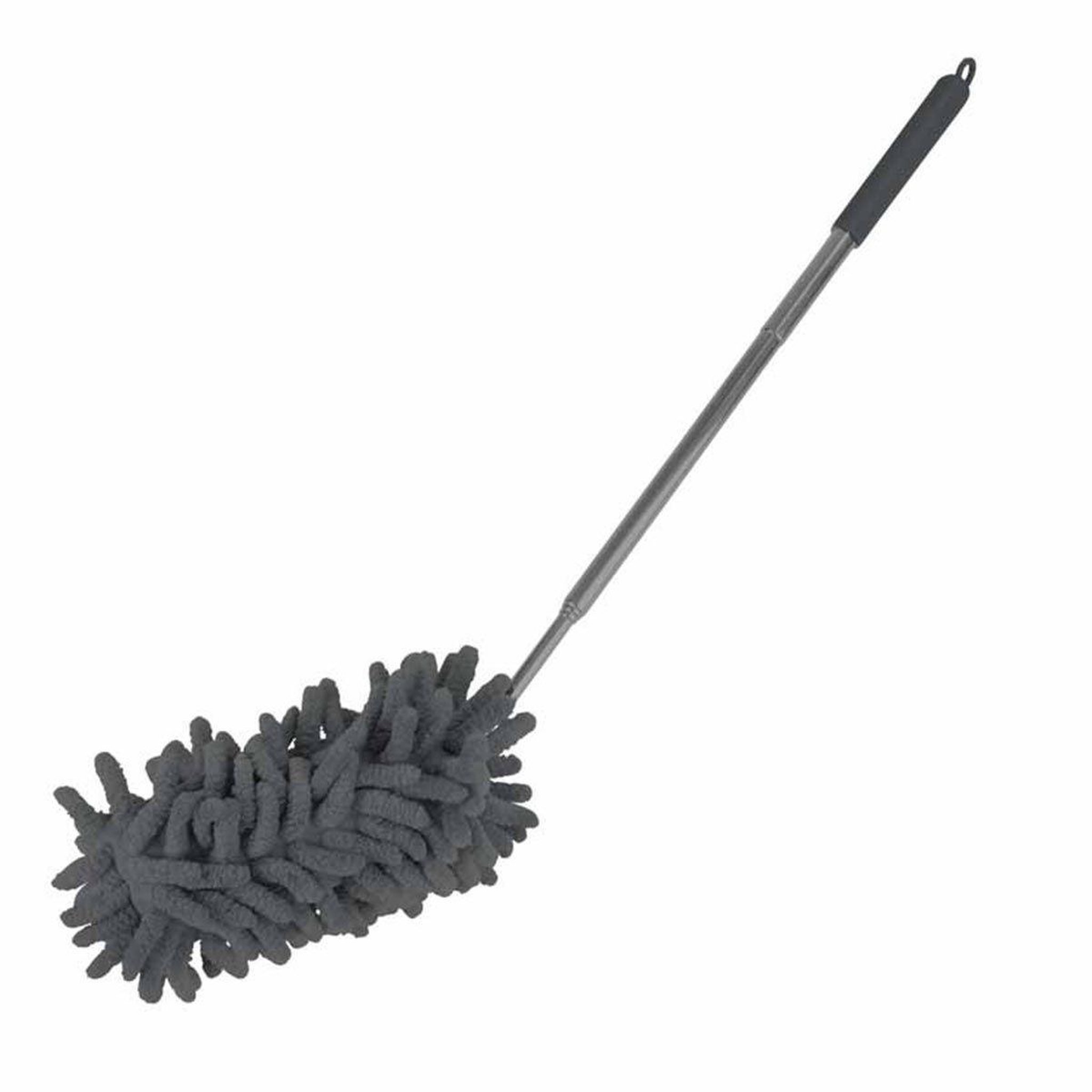 HOMEA Plumeau microfibre  télescopique  75cm anthracite