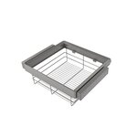 EMUCA SRL Kit tiroir en fil métallique et rack ajustable Quartz pour armoires -  glissières extension totale et à fermeture douce -  Module 60cm -  Finition Titane