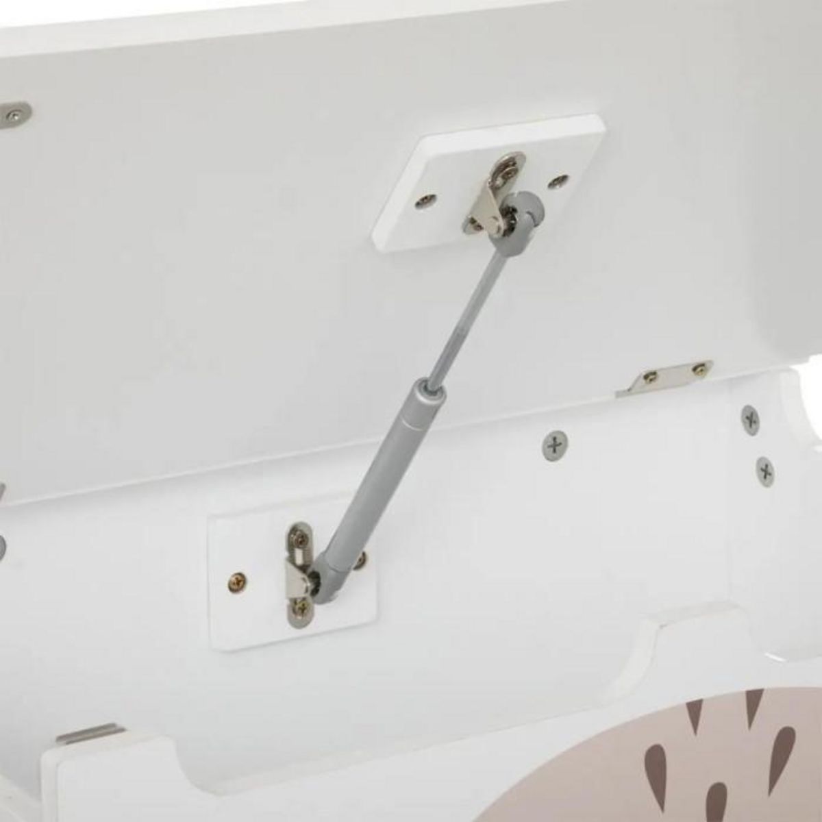 Atmosphera Kids Coffre à Jouets Enfant  Renard  54cm Blanc