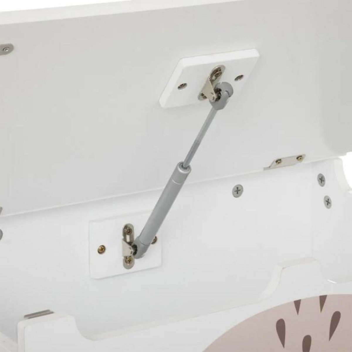 Atmosphera Kids Coffre à Jouets Enfant  Renard  54cm Blanc