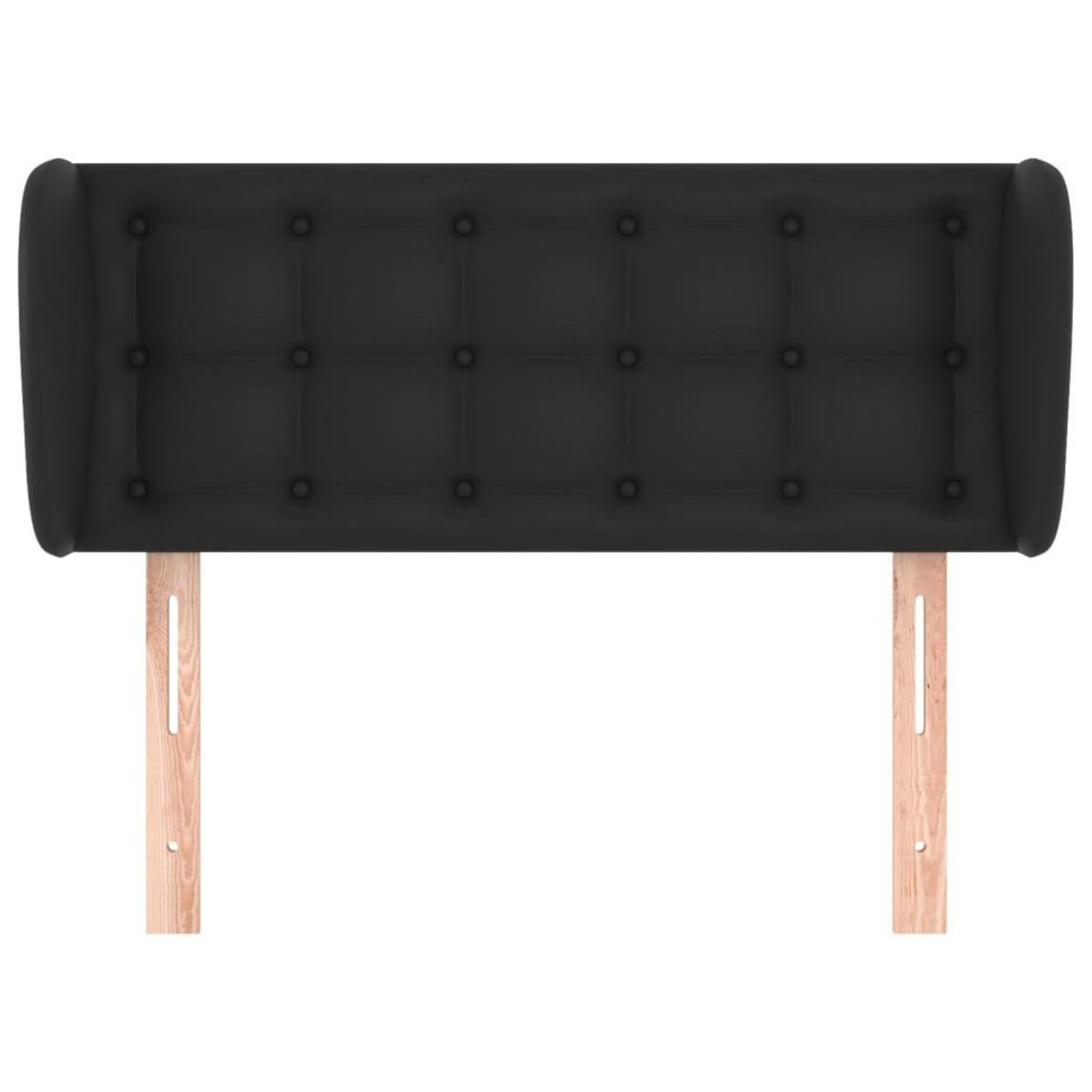 VIDAXL Tete de lit avec oreilles Noir 83x23x78/88 cm Similicuir