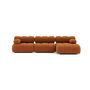Voir la diapositive 3 : LISA DESIGN Ruby - canapé modulable d'angle droit 4 places en velours texturé
