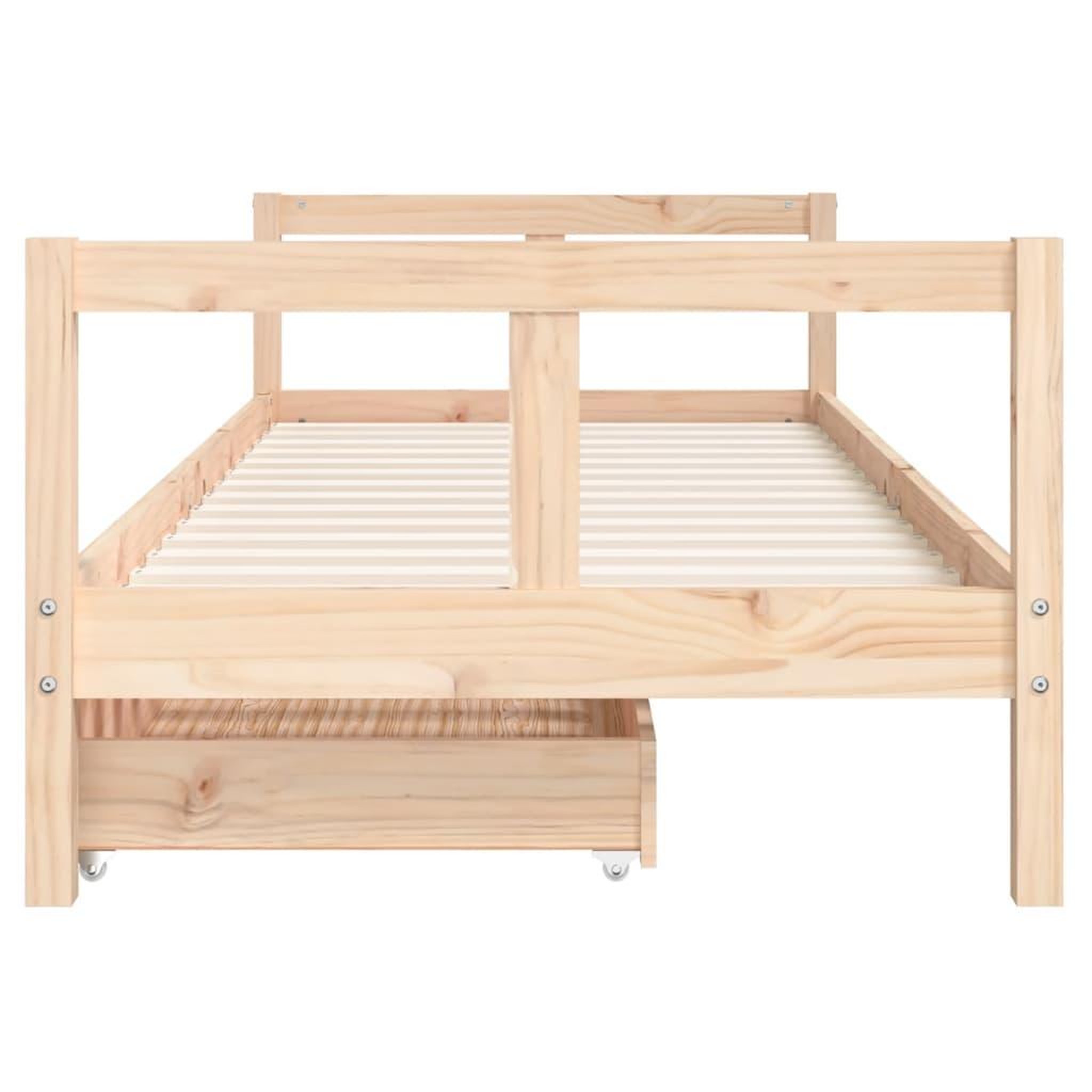 Voir la diapositive 5 : VIDAXL Cadre de lit pour enfants gris 80x200 cm bois de pin massif