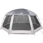 Voir la diapositive 5 : VIDAXL Tente piscine toit amovible parois maille gris 612x612 cm
