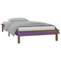 Voir la diapositive 3 : VIDAXL Cadre de lit a LED sans matelas 90x190 cm bois massif