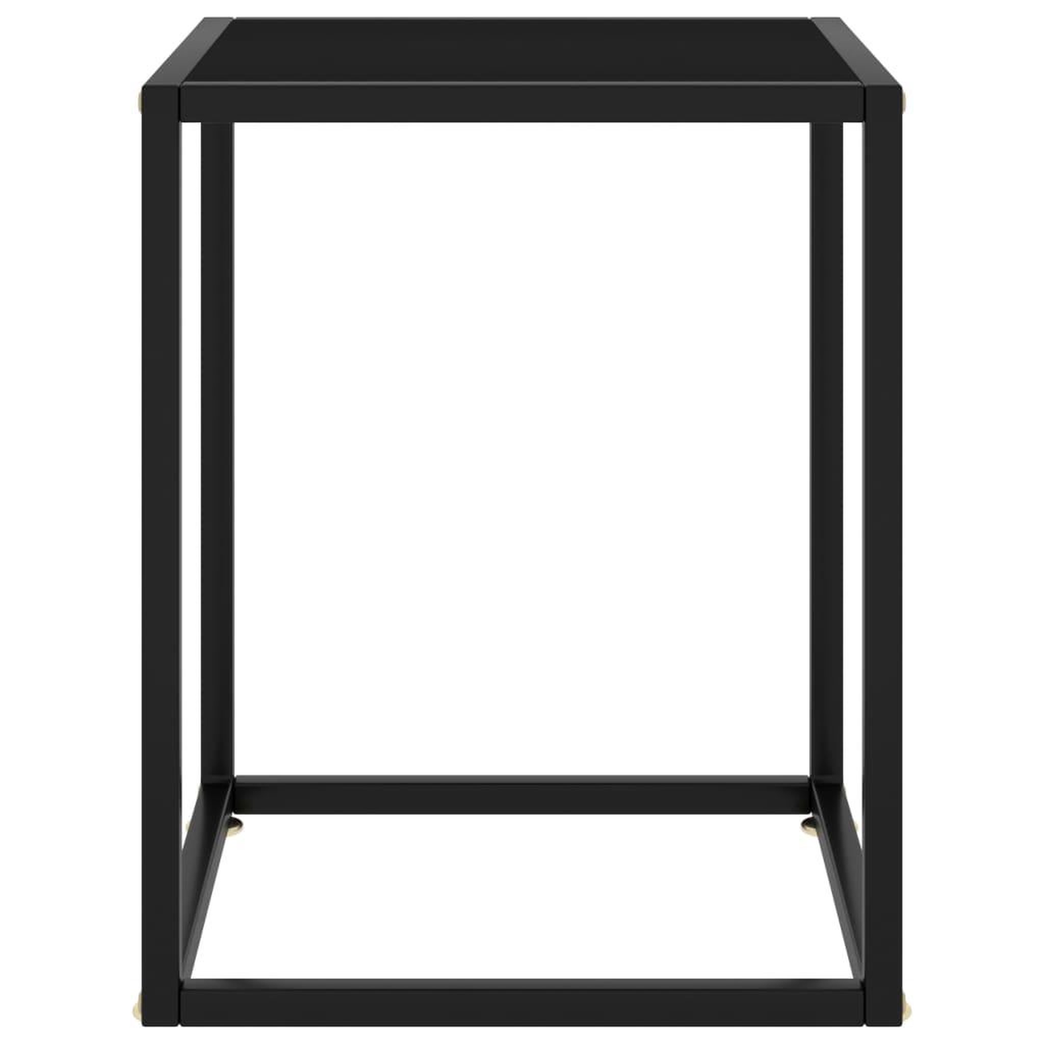 Voir la diapositive 2 : VIDAXL Table basse Noir avec verre noir 40x40x50 cm