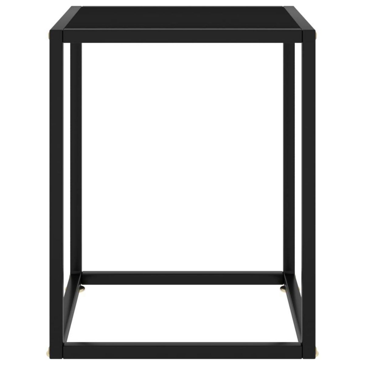 VIDAXL Table basse Noir avec verre noir 40x40x50 cm