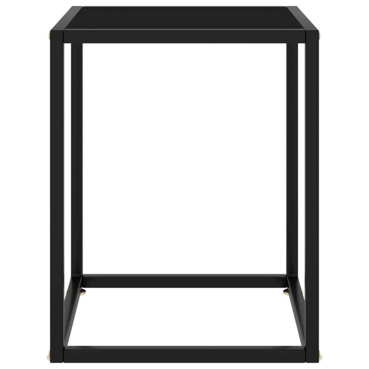 VIDAXL Table basse Noir avec verre noir 40x40x50 cm