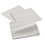 Paris Prix Lot de 3 Serviettes de Table  Azelia  40x40cm Gris
