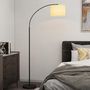 Voir la diapositive 2 : HOMCOM Lampadaire LED dimmable H.180 cm avec télécommande abat-jour réglable 11 température couleurs et niveaux de luminosité noir