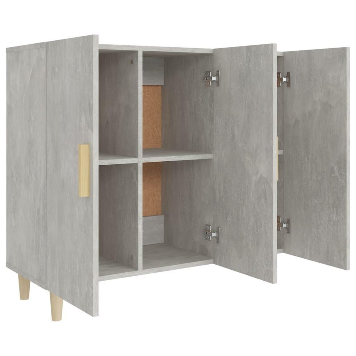 VIDAXL Buffet gris beton 90x34x80 cm bois d'ingenierie