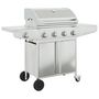 Voir la diapositive 2 : VIDAXL Barbecue a gaz avec 5 bruleurs argente acier inoxydable