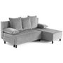 Voir la diapositive 2 : BEST MOBILIER Gloria - canapé d'angle réversible 4 places convertible avec coffre en tissu texturé
