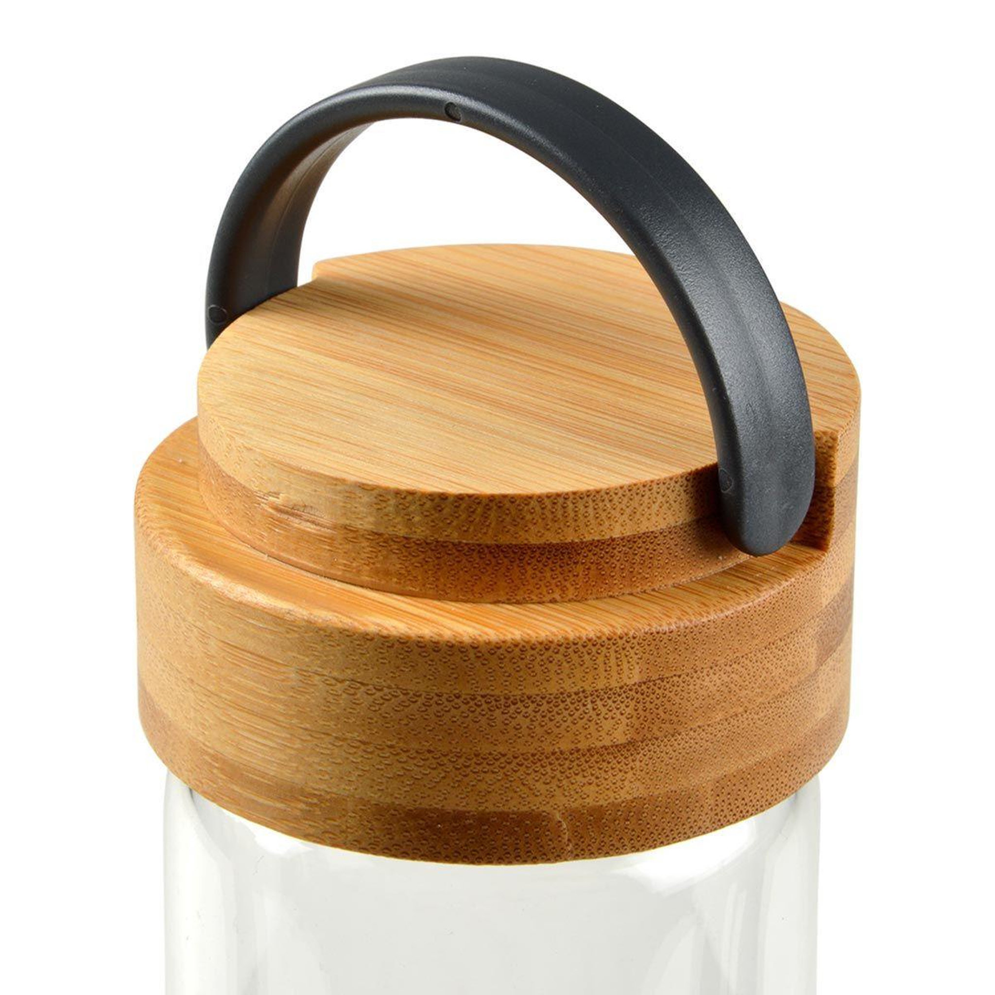 Voir la diapositive 3 : HOMEA Gourde Bouteille en Verre  Silicone  0,6L Anthracite