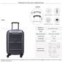 Voir la diapositive 2 : Delsey Valise cabine rigide Rempart TSA polycarbonate 55cm