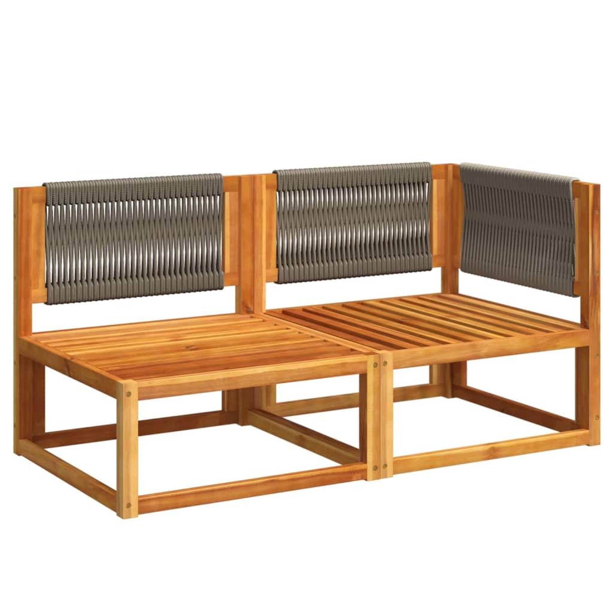 Voir la diapositive 4 : VIDAXL Canape de jardin avec coussins 2 places bois massif d'acacia