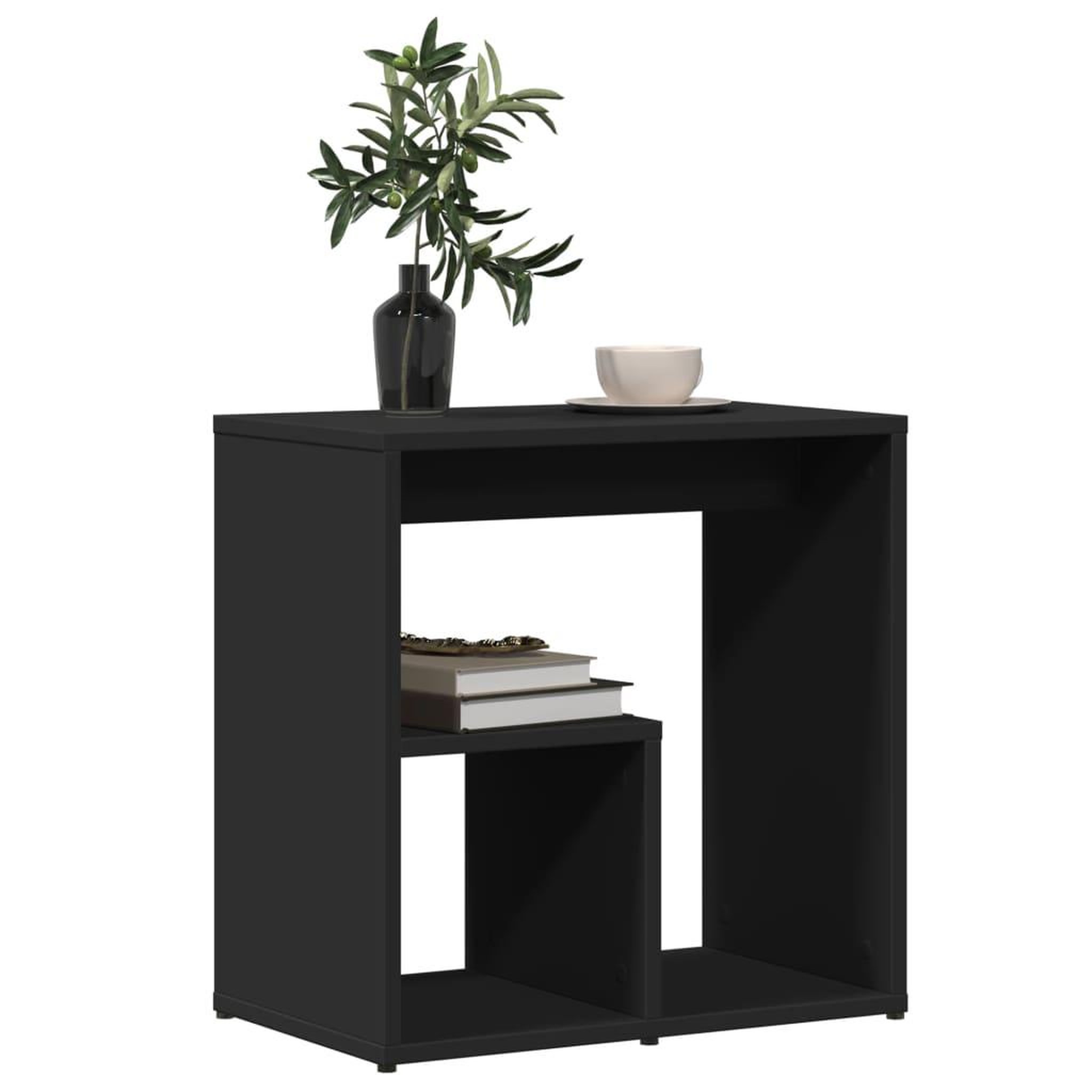 Voir la diapositive 4 : VIDAXL Table d'appoint Noir 50x30x50 cm Bois d'ingenierie