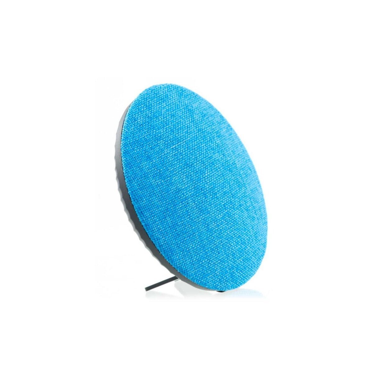 amahousse Enceinte Bluetooth Design ronde façade en tissu bleu 3W pas cher  