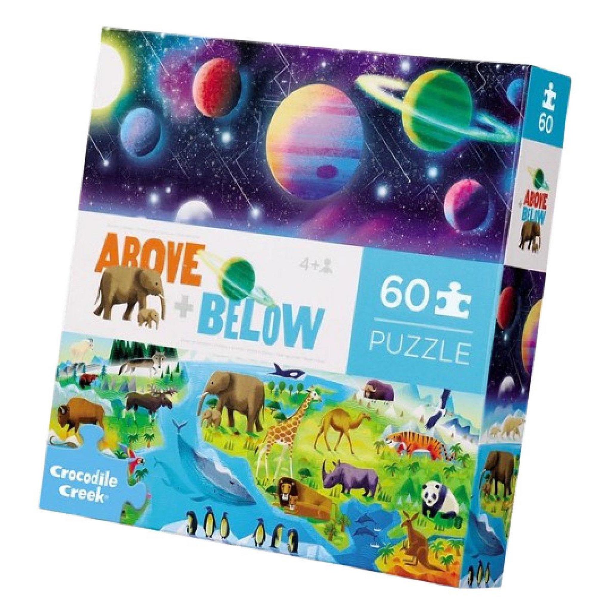 CROCODILE CREEK Puzzle 60 pcs dessus dessous - la terre et l espace