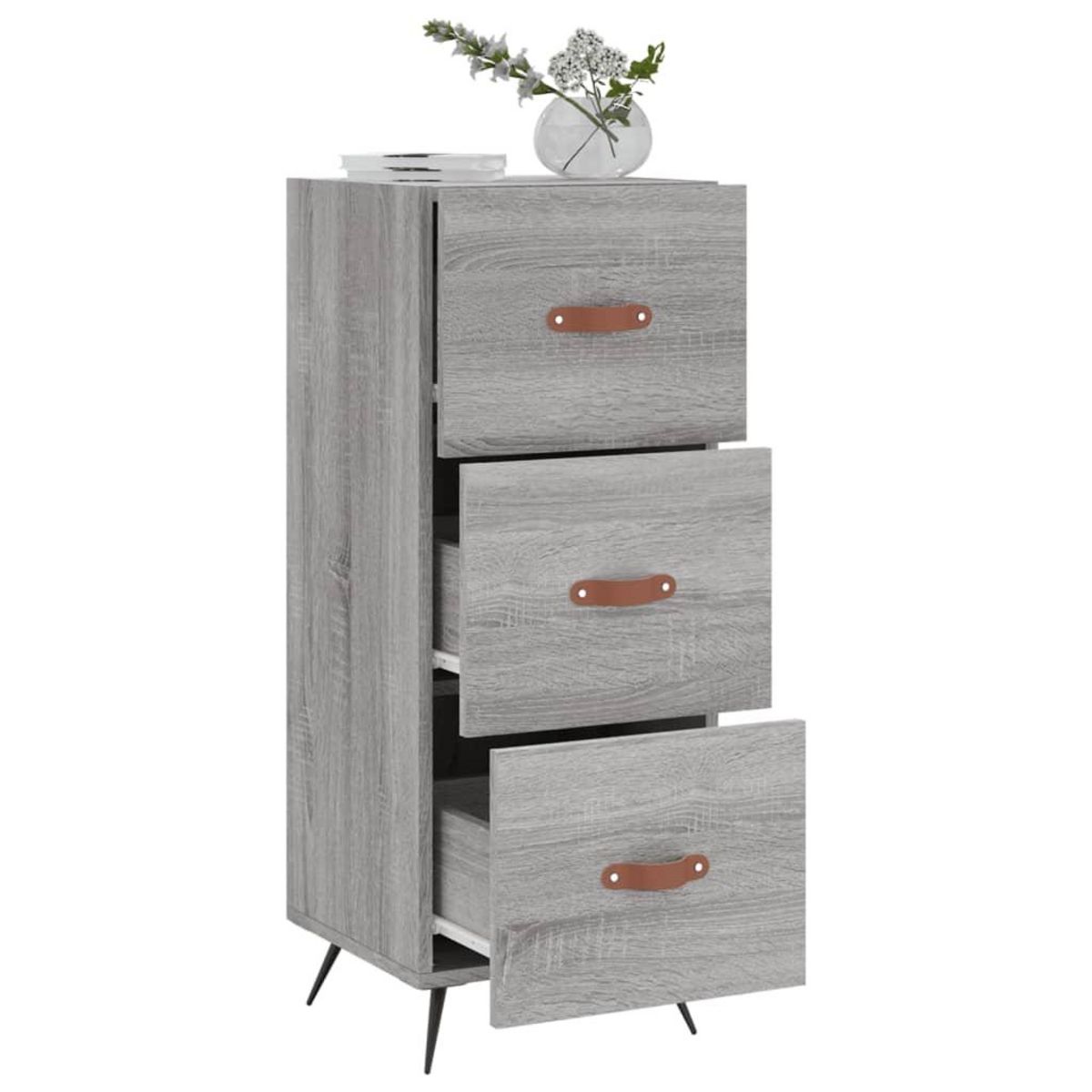 VIDAXL Buffet Sonoma gris 34,5x34x90 cm Bois d'ingenierie
