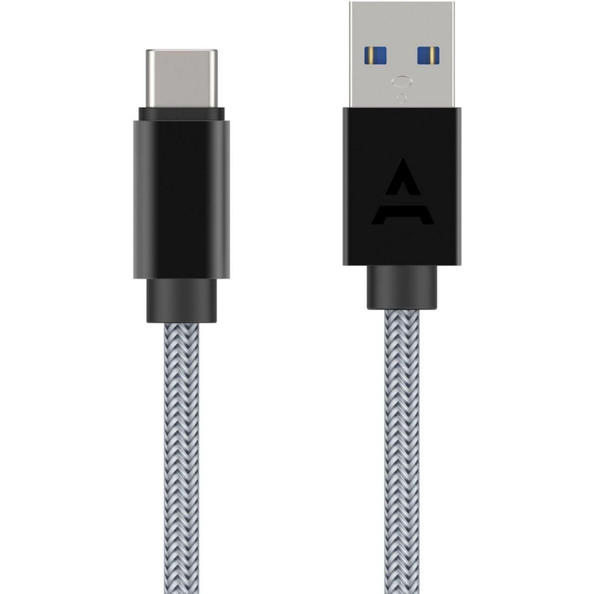 ADEQWAT Câble USB C vers USB 2M tressé Gris