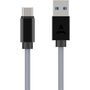 Voir la diapositive 4 : ADEQWAT Câble USB C vers USB 2M tressé Gris
