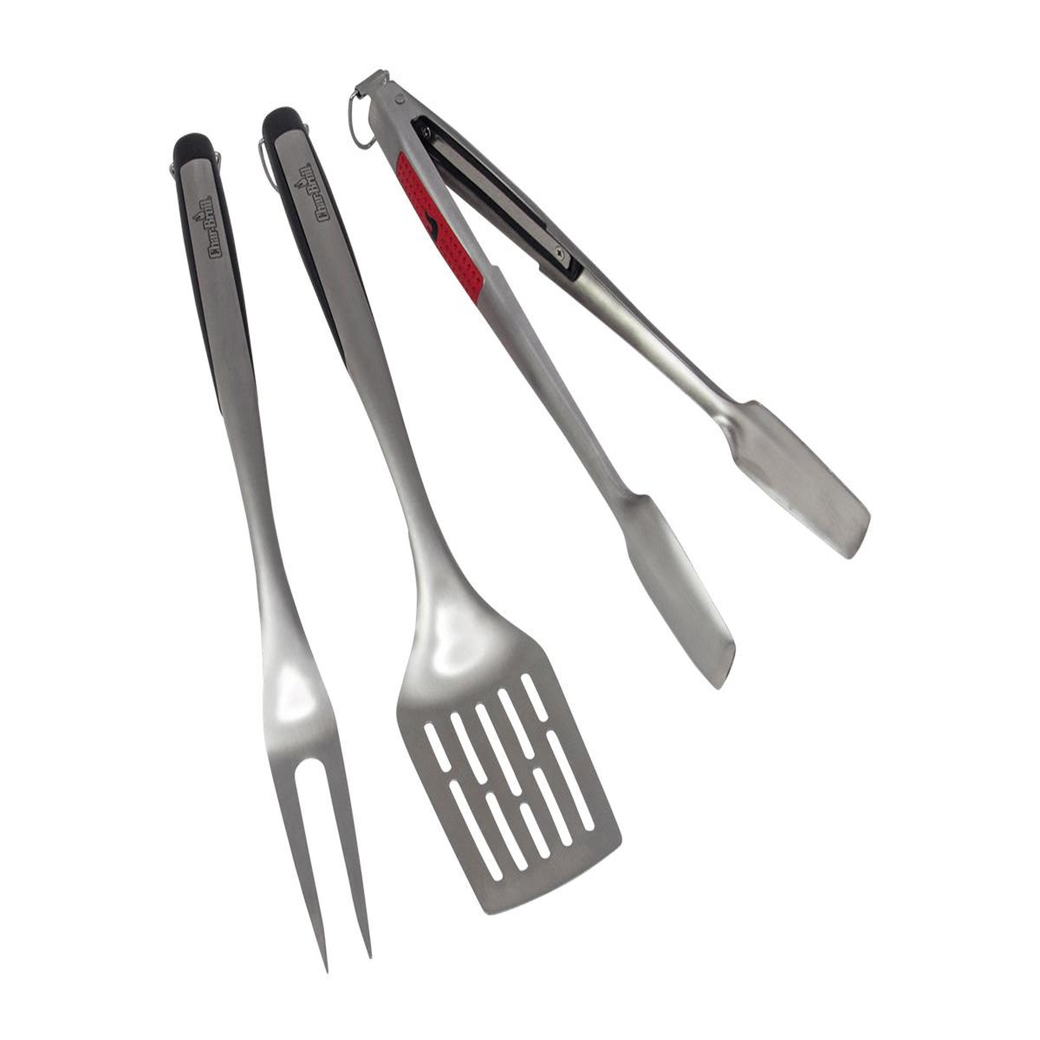 Voir la diapositive 1 : CHAR-BROIL Kit de 3 ustensiles en inox pour barbecue - Char-Broil