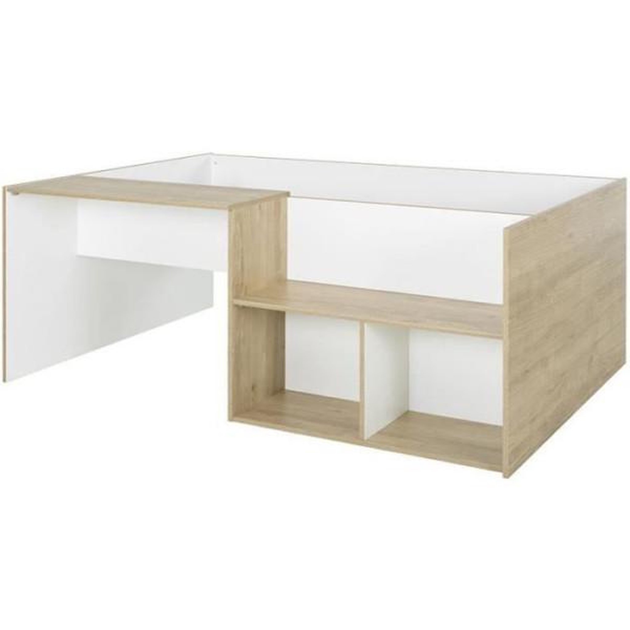 Voir la diapositive 4 : DIAGONE Lit combiné enfant OSCAR - 90 x 190 cm - Chene clair / Blanc - Diagone