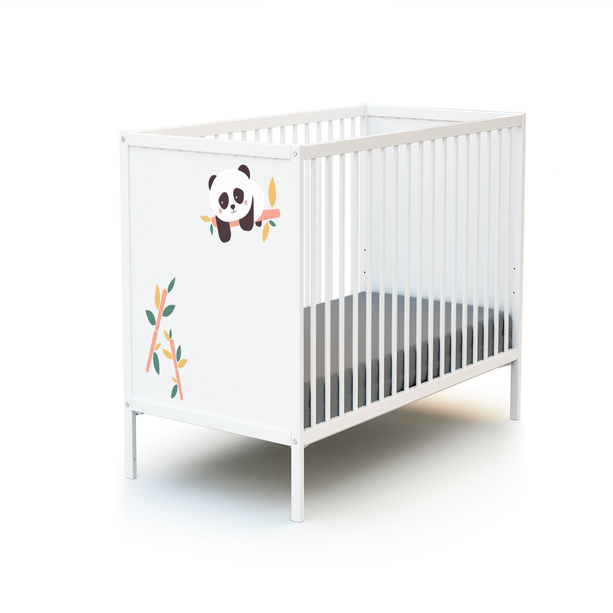 Voir la diapositive 1 : WEBABY Lit bébé en bois 60x120 cm ALBA