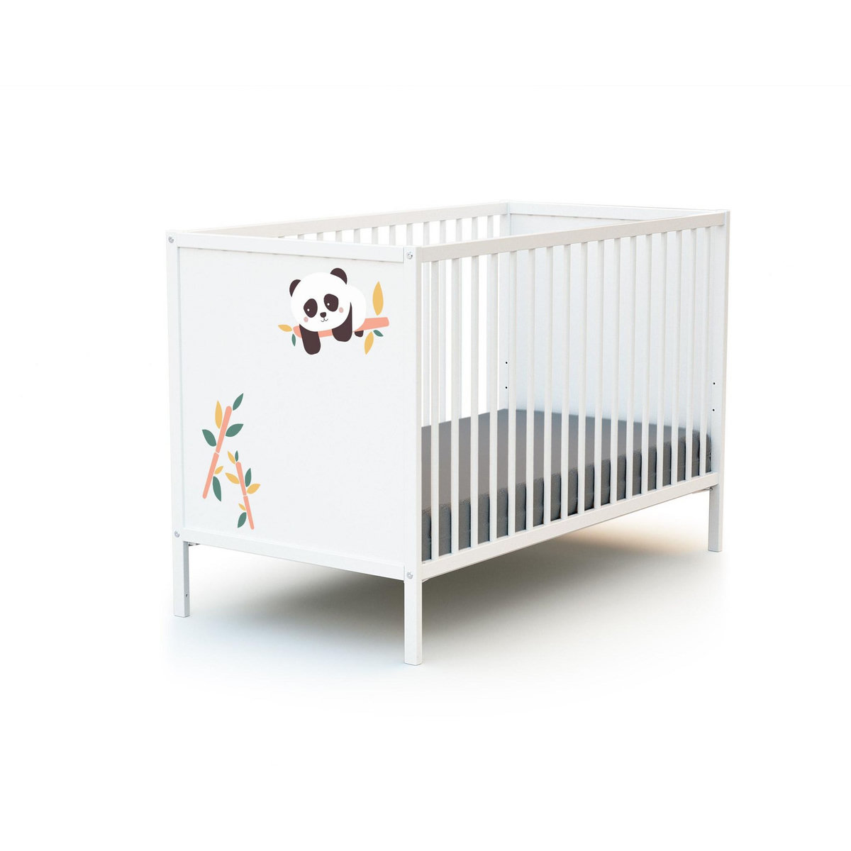 WEBABY Lit bébé en bois 60x120 cm ALBA