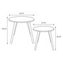 Voir la diapositive 5 : The Home Deco Factory Lot de 2 tables gigognes bicolore bleu jaune