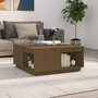 Voir la diapositive 1 : VIDAXL Table basse Marron miel 80x81x36,5 cm Bois massif de pin