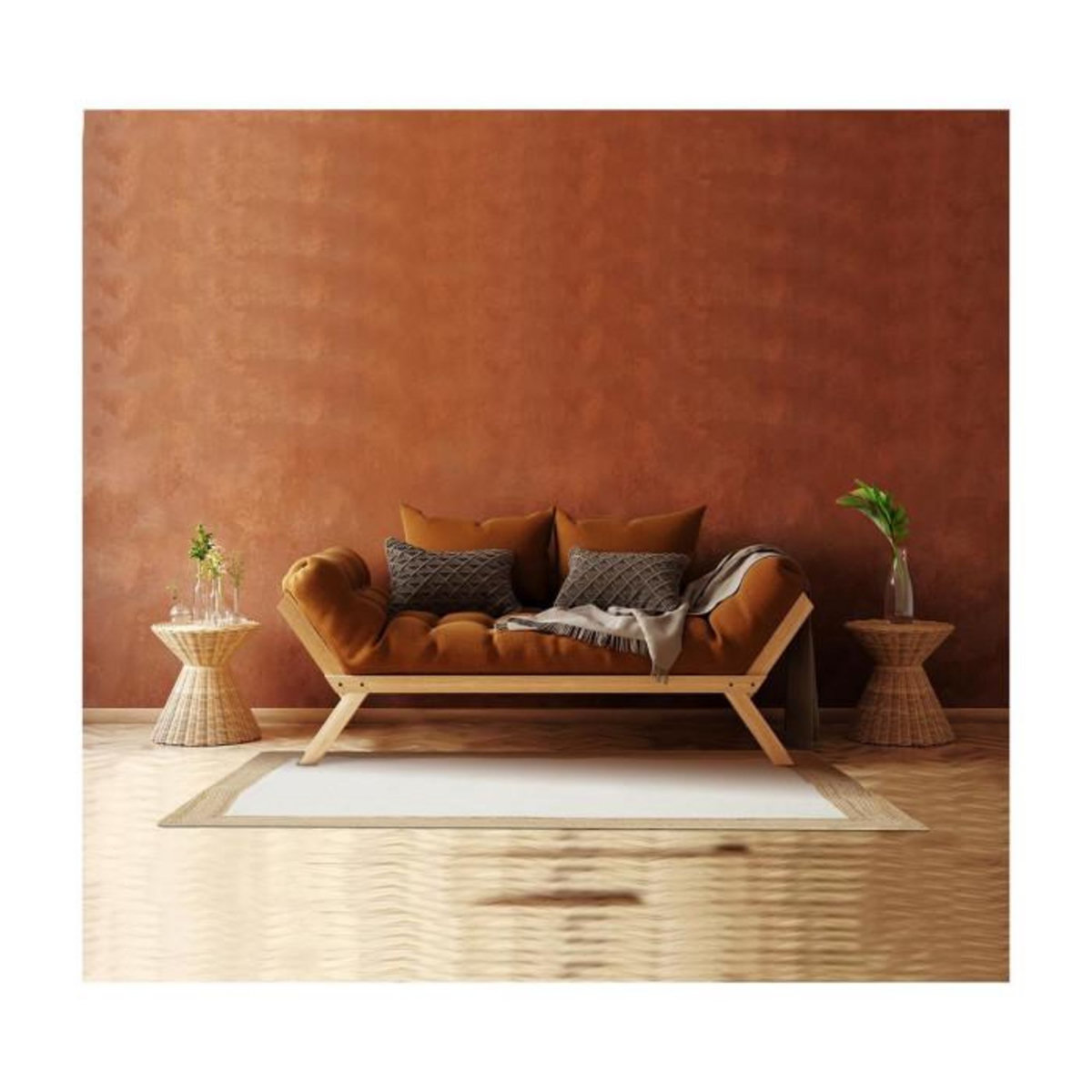 Paris Prix Tapis Déco en Jute  Rodame  120x170cm Écru