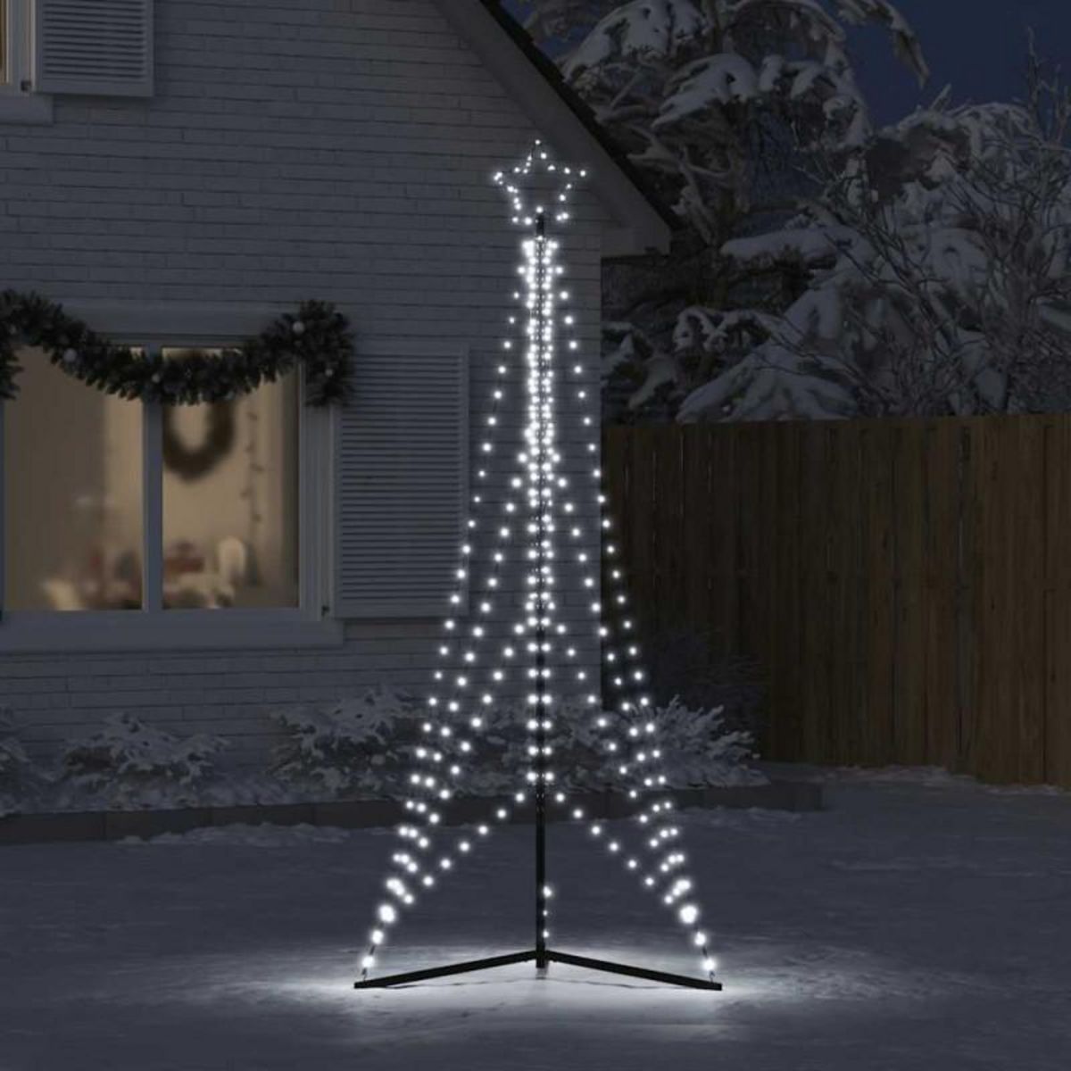 VIDAXL Guirlande de sapin de Noël 483 LED blanc froid 240 cm