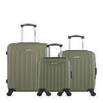AMERICAN TRAVEL AMERICAN TRAVEL - Lot de 3 - Valise weekend, valise cabine et valise cabine XXS BROOKLYN. Coloris disponibles : Beige, Noir, Bleu