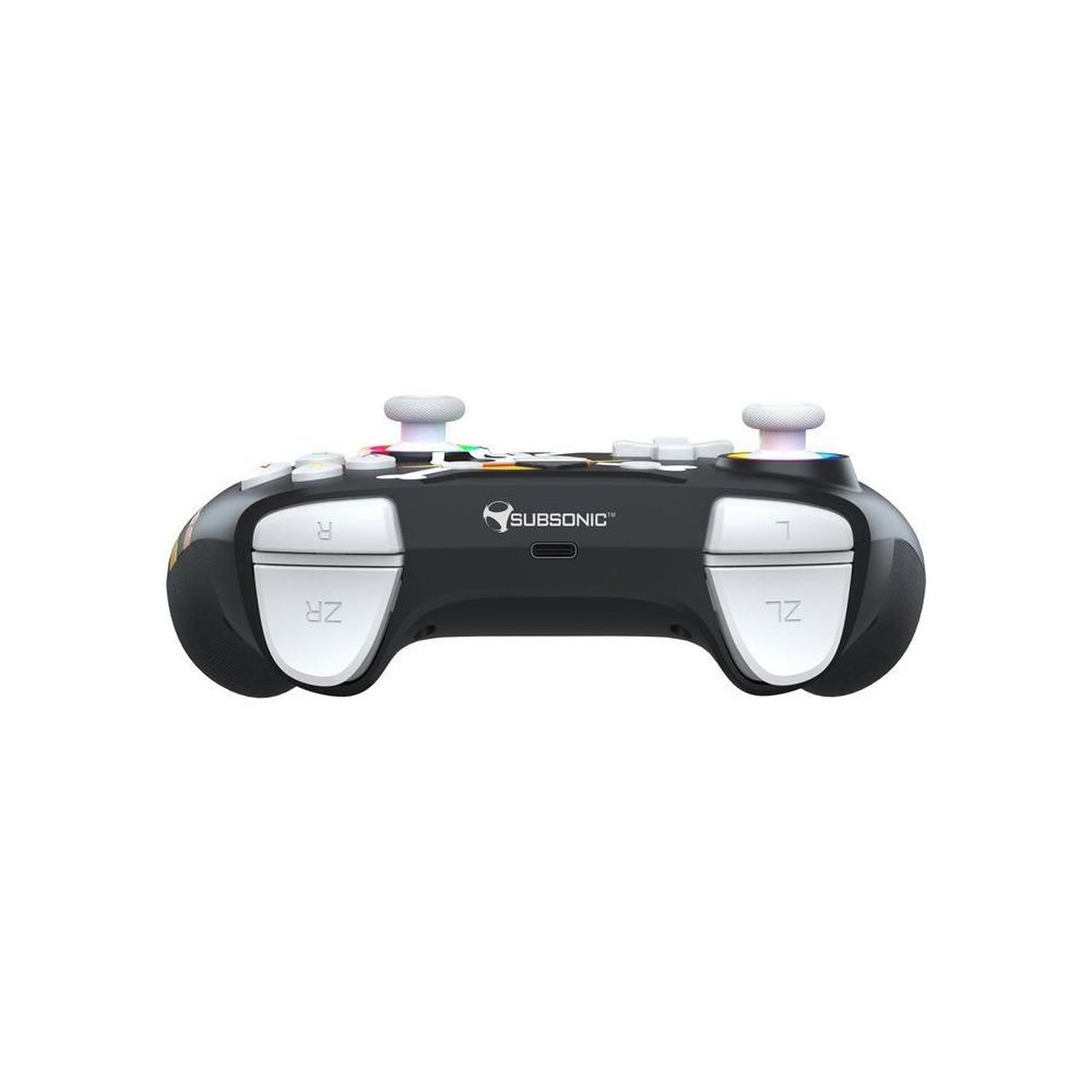 Voir la diapositive 4 : Subsonic Manette sans fil Bluetooth Switch One Piece Luffy Fishman noire, LEDs programmables, gyroscope 6 axes, boutons arrière M1/M2
