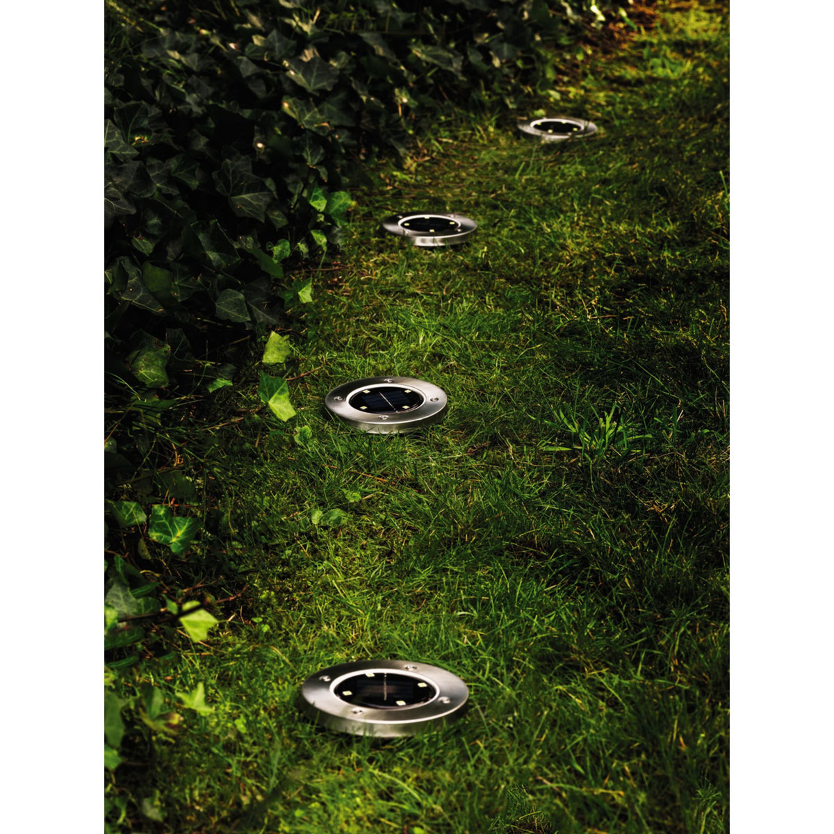GARDENSTAR Set de 4 spots solaires encastrables- 6 Lumen