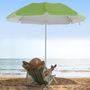 Voir la diapositive 2 : OUTSUNNY Parasol inclinable octogonal de plage Ø 150 cm tissu polyester haute densité anti-UV mât démontable sac de transport inclus vert
