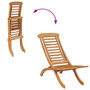 Voir la diapositive 5 : VIDAXL Chaise de jardin pliable 50x90x69 cm Bois de teck massif