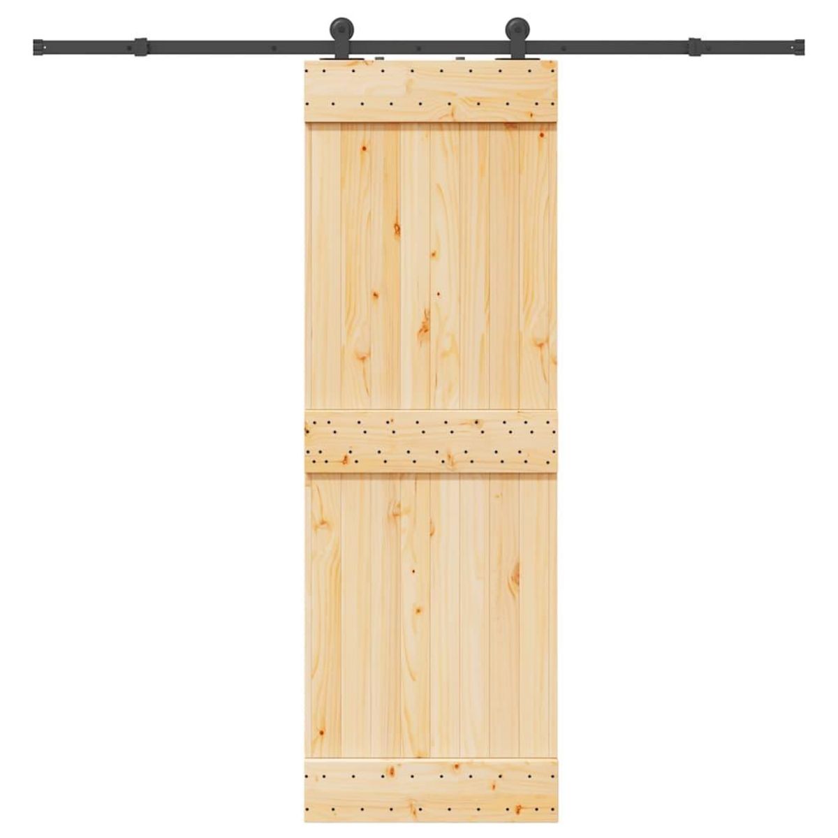 VIDAXL Porte coulissante et kit de quincaillerie 70x210 cm pin massif