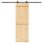 VIDAXL Porte coulissante et kit de quincaillerie 70x210 cm pin massif