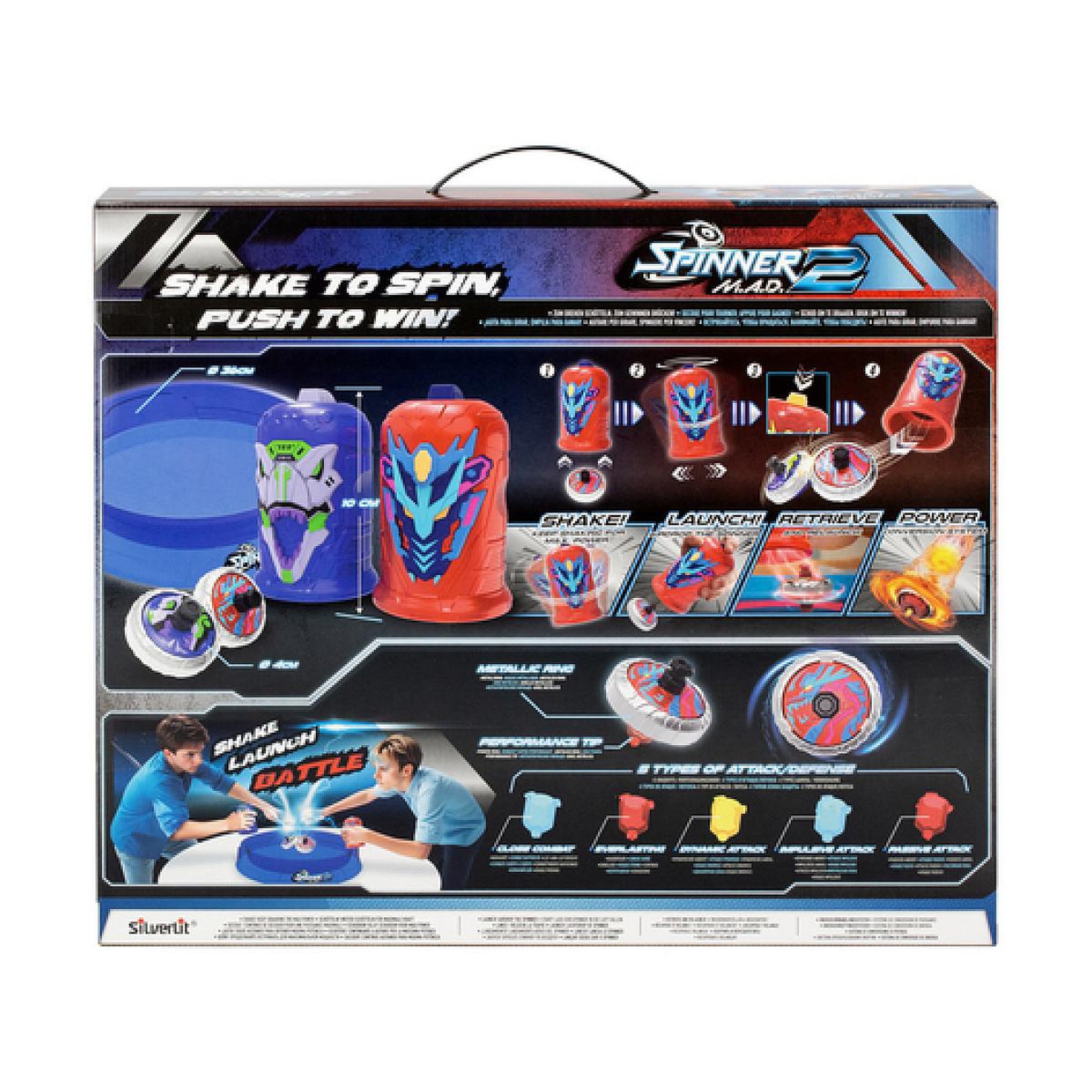 Voir la diapositive 3 : SILVERLIT spinner m.a.d. 2 deluxe toupie