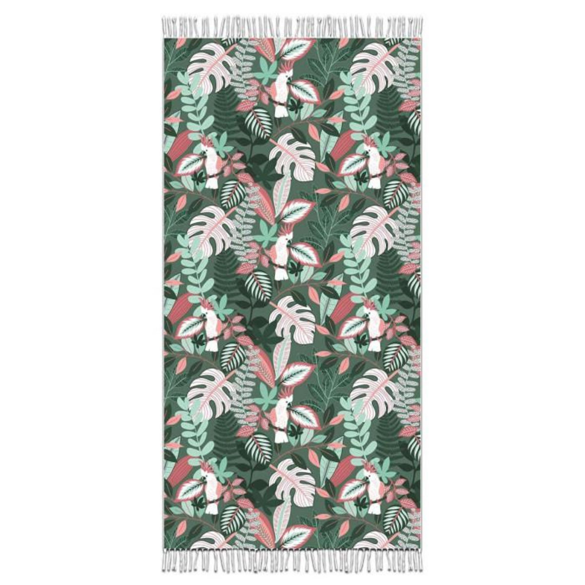 Paris Prix Fouta à Franges Imprimé  Ara  100x200cm Vert